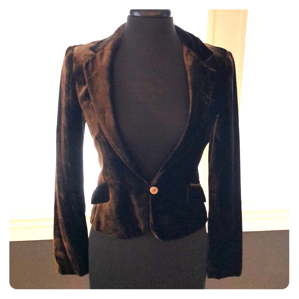 Dark brown velvet jacket